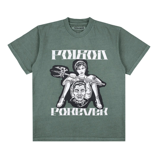 DEATH OR GLORY OVERDYED TEE GREEN