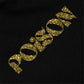 Classic Logo Glitter Gold Crewneck Black