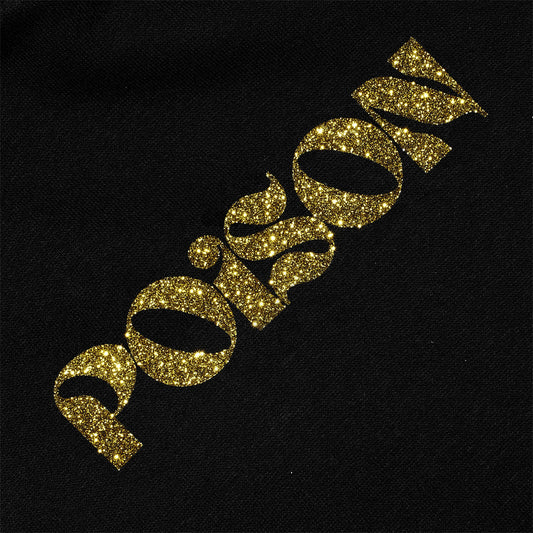 Classic Logo Glitter Gold Crewneck Black