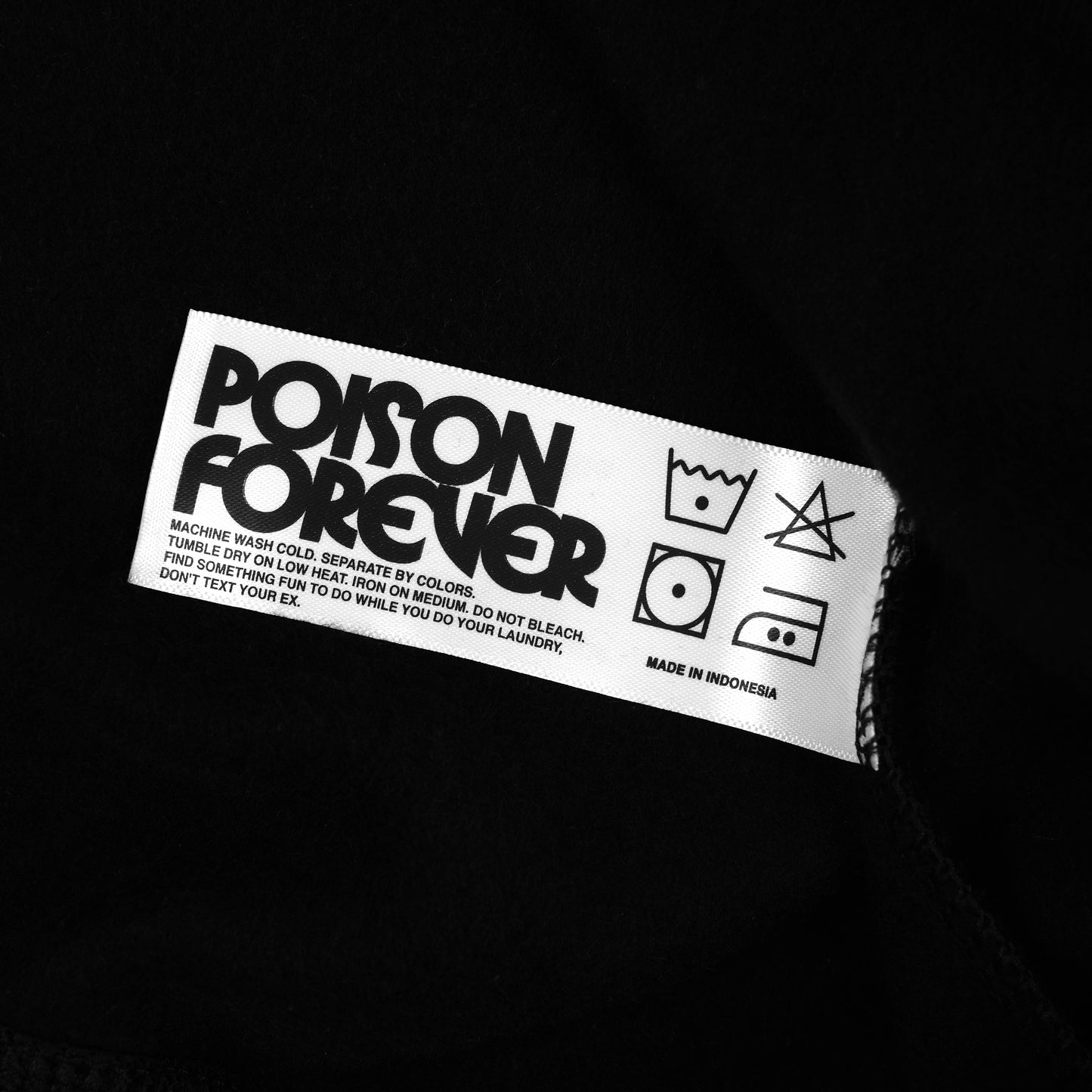 POISON FOREVER BOUQUET FLOWERS LOGO BLACK HOODIE